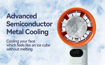 Portable Mini Personal Fan – 120-Speed Digital Display & Ice Cooling