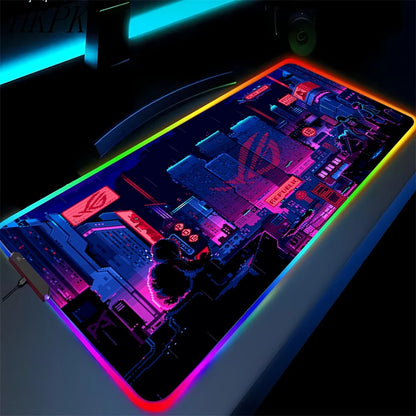RGB Gaming Mouse Pad XXL with Backlight – Multiple Sizes, Non-Slip Rubber, 3mm