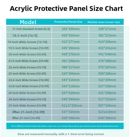 Blue Light Blocking Screen Protector 24" — Anti-Reflective, Eye Protection, Radiation-Free