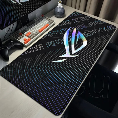 Black Anime XXL Gaming Mouse Pad – Lock Edge, HD Print, Anti-Slip Desk Mat, Multiple Sizes