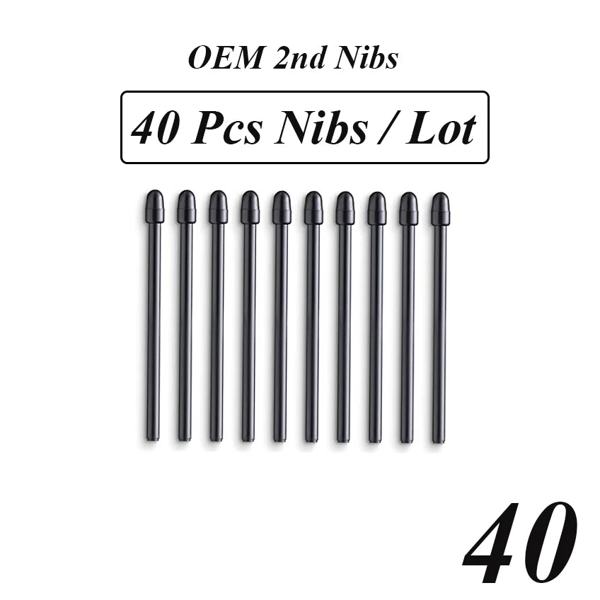 Wacom Pro Pen 2 Replacement Nibs | Standard Black | 10/20/30/40/50 pcs | Intuos Pro, Cintiq 16/22, Mobile Studio Pro