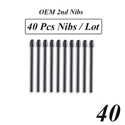 Wacom Pro Pen 2 Replacement Nibs | Standard Black | 10/20/30/40/50 pcs | Intuos Pro, Cintiq 16/22, Mobile Studio Pro