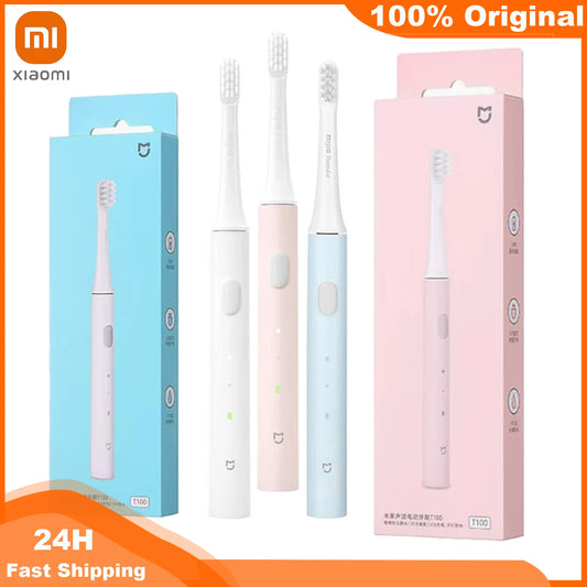 XIAOMI MIJIA T100 Sonic Electric Toothbrush – USB Rechargeable, IPX7 Waterproof, Ultrasonic Auto