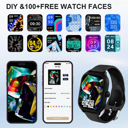 R.E.D. Shopping H9 Smart Watch with 2.01-inch HD display, Bluetooth calling, multiple sport modes, and health monitoring features.
