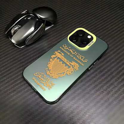 Bahrain Passport iPhone case by R.E.D. Shopping, matte protective cover with anti-fall design for mobile phones.