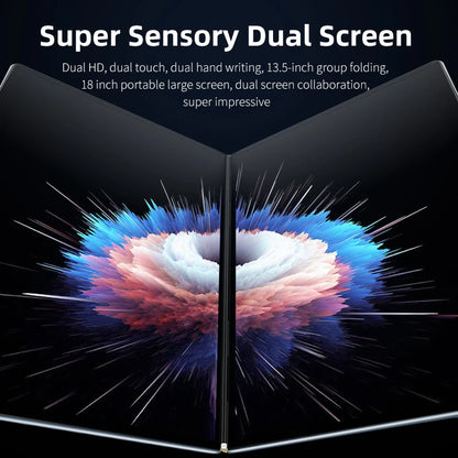 BYONE 13.5" Dual Screen 2-in-1 Touch Laptop | Intel N100 | 16GB DDR5 | Up to 2TB SSD | 2.5K UHD | 9000mAh | 180° Foldable