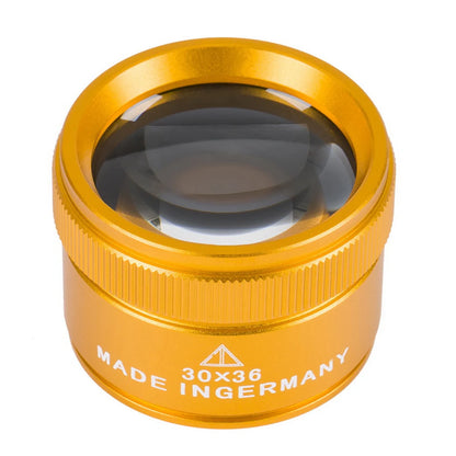 Handheld 30X Magnifying Glass – Optical Lens Loupe for Jewelry & Stamps
