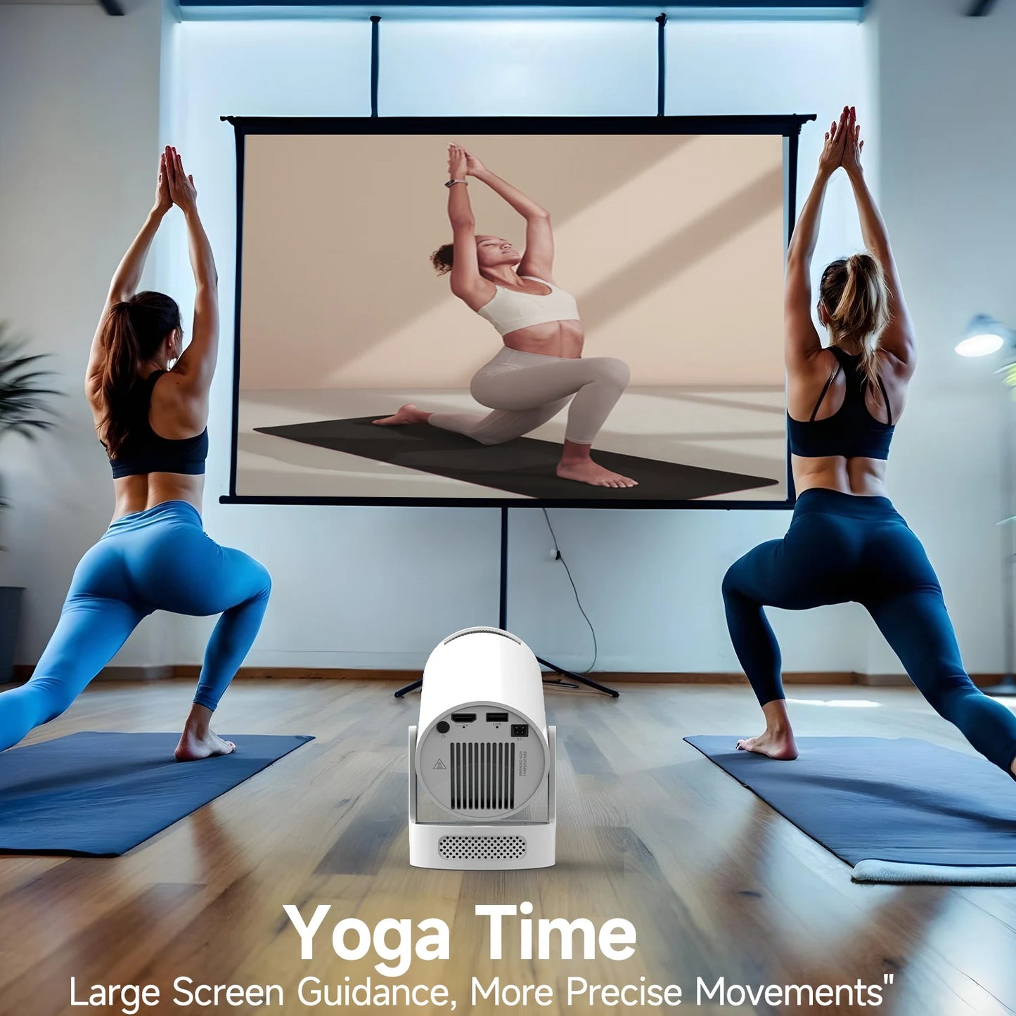 Magcubic HY300 Pro+ Portable Projector – 8000 Lumens, 720P, Android 14, WiFi 6, BT5.4, 5W Speaker