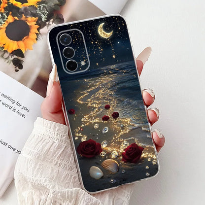 Luxury Painted Soft Silicone Case for Oppo A74 5G – Shockproof Back Cover