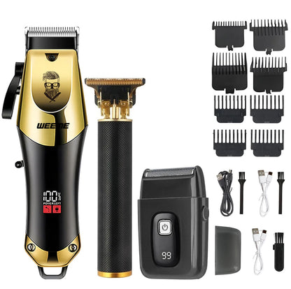T9 Vintage Men's Electric Hair Clipper and Trimmer Kit by R.E.D. Shopping, rechargeable beard and nose trimming tools.
