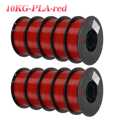 3D Printer Filament Bundle – 10KG, 1.75mm PLA / PETG, 10 Rolls, Mixed Colors & Materials, Fast Ship