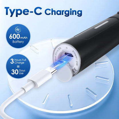 Sonic Rechargeable Electric Toothbrush – 5 Modes, 4 Brush Heads, Waterproof