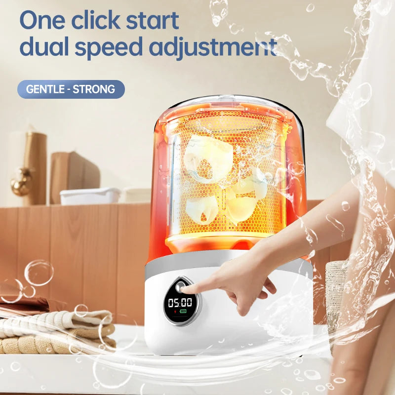 Mi Portable Mini Washing Machine 1.5L — Wireless Underwear & Socks Cleaner, LED Laundry Bucket