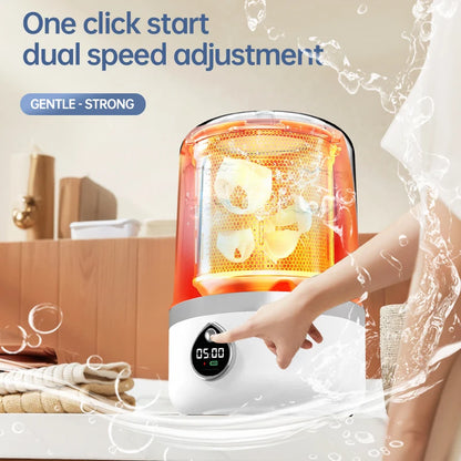 Mi Portable Mini Washing Machine 1.5L — Wireless Underwear & Socks Cleaner, LED Laundry Bucket