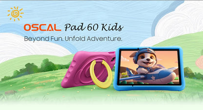 Blackview Oscal Pad 60 Kids Tablet – Android 15, 4GB+128GB, 10.1", WiFi, Blue & Pink