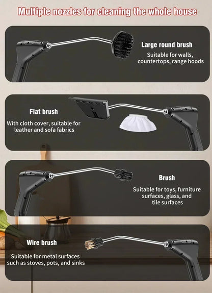 Portable Handheld Steam Cleaner 220V – High Pressure Multifunctional for AC, Kitchen Hood & Car