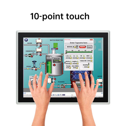 15-23.8 inch industrial touch screen panel PC with IP65 aluminum housing by R.E.D. Shopping, all-in-one embedded computer for rugged use