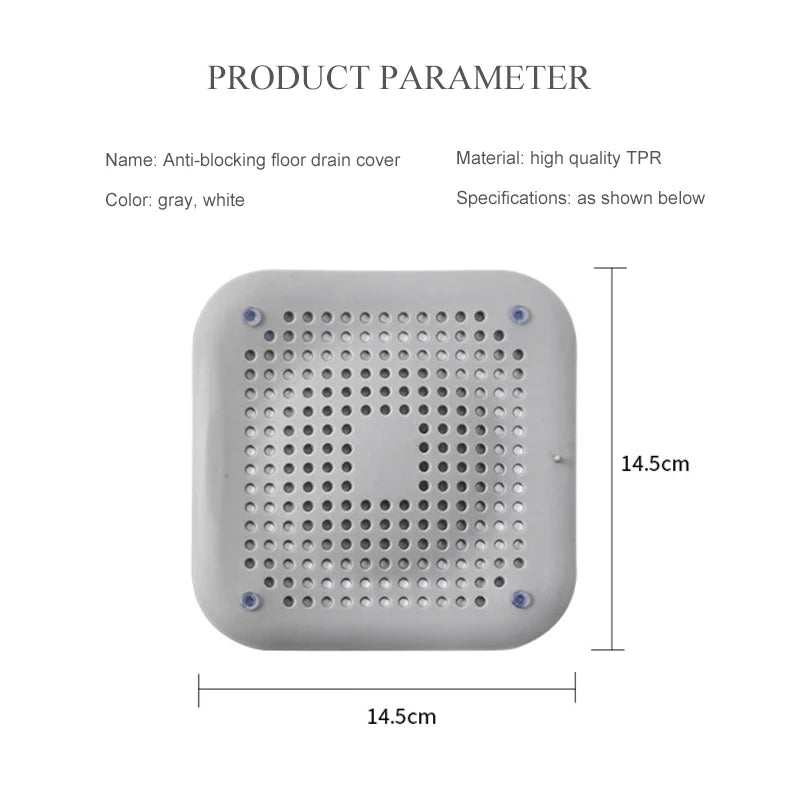Silicone Sink & Drain Hair Catcher | Shower & Bathtub Filter Screen