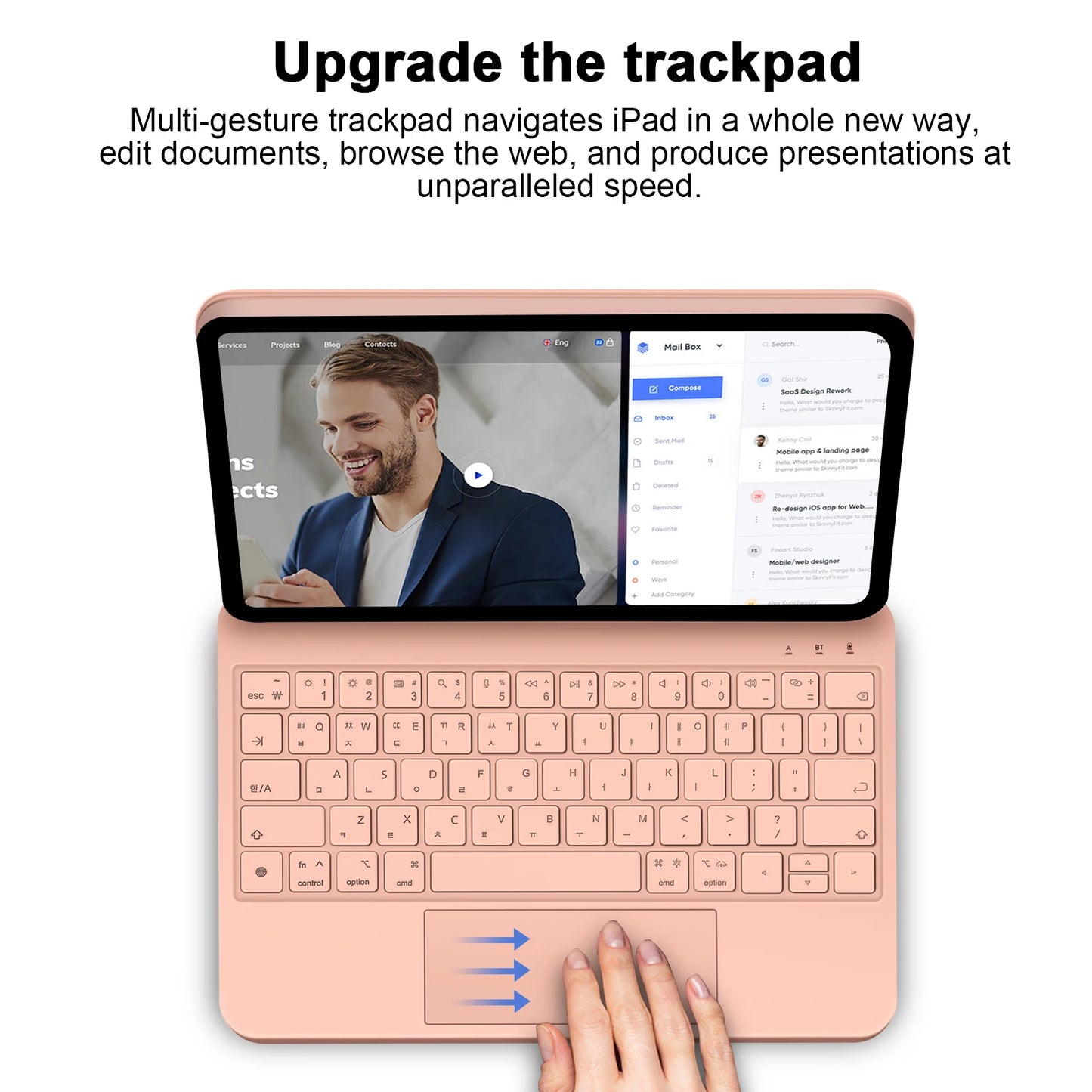 GOOJODOQ Magic Keyboard for iPad Pro 11" / Air 11" M2 M3 | Floating Stand | Bluetooth | Multi-Language