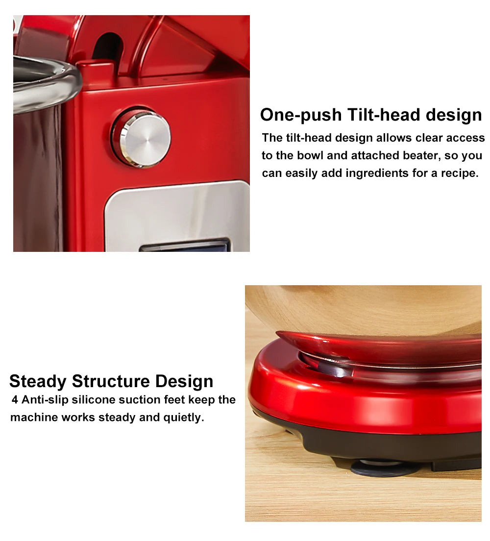 BioloMix Stand Mixer SM-1500 | 1500W | 7L Bowl | 8-Speed | EU 220V