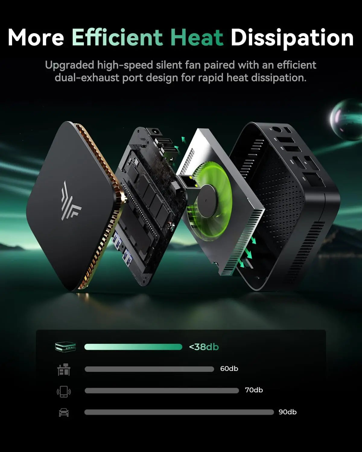 KAMRUI E1 Mini PC – AMD Ryzen 3 3250U, 8GB DDR4, 256GB SSD, Windows 11 Pro, 4K Support