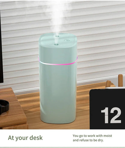 Air Humidifier Double Spray – Aromatherapy, Colorful LED, Heavy Fog, Mute