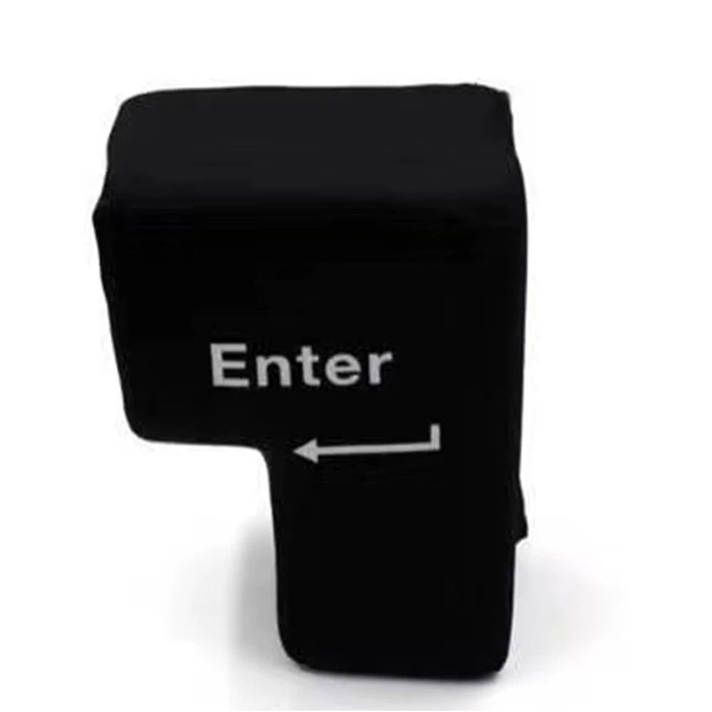 Giant USB Enter Key Pillow – Soft Decompression Stress Relief Toy for Office & Desk