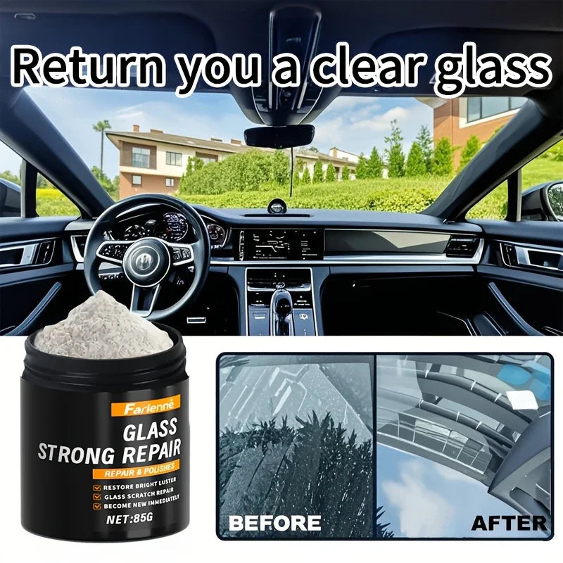 Nano Glass Polishing Powder | Scratch Repair & Clarity Restore for Car Windshield, Windows & Screens