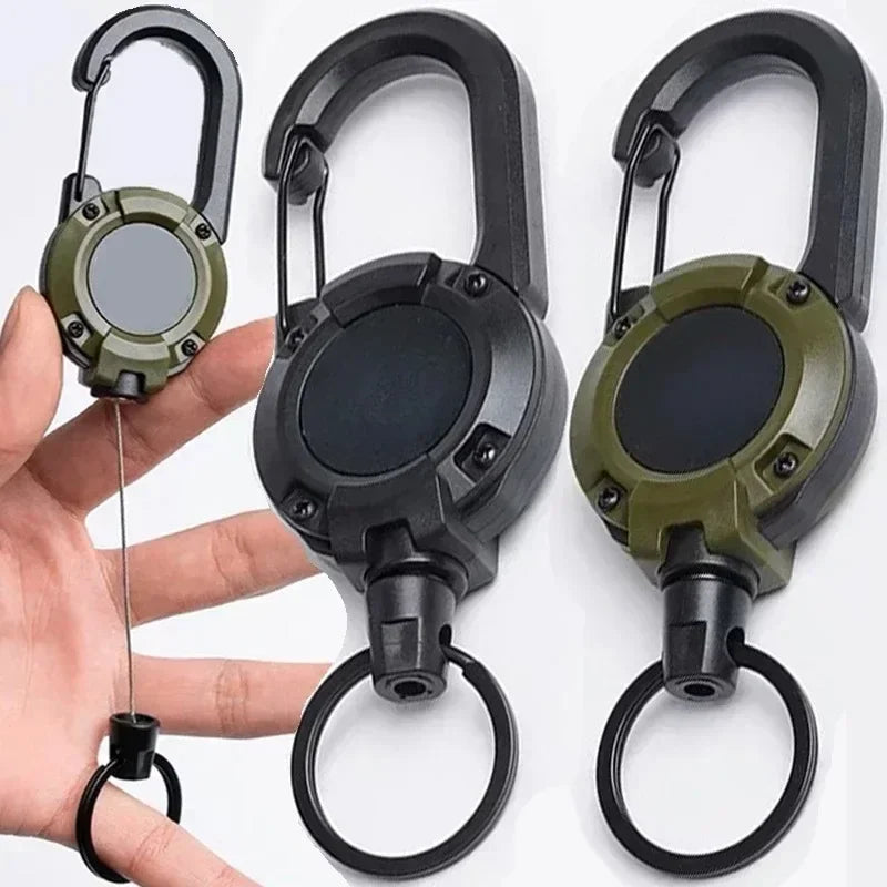 Heavy Duty Retractable ID Badge Reel with Carabiner