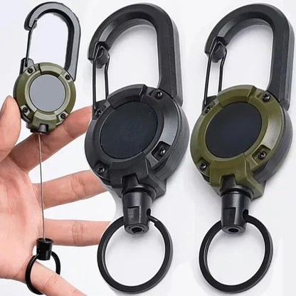 Heavy Duty Retractable ID Badge Reel with Carabiner