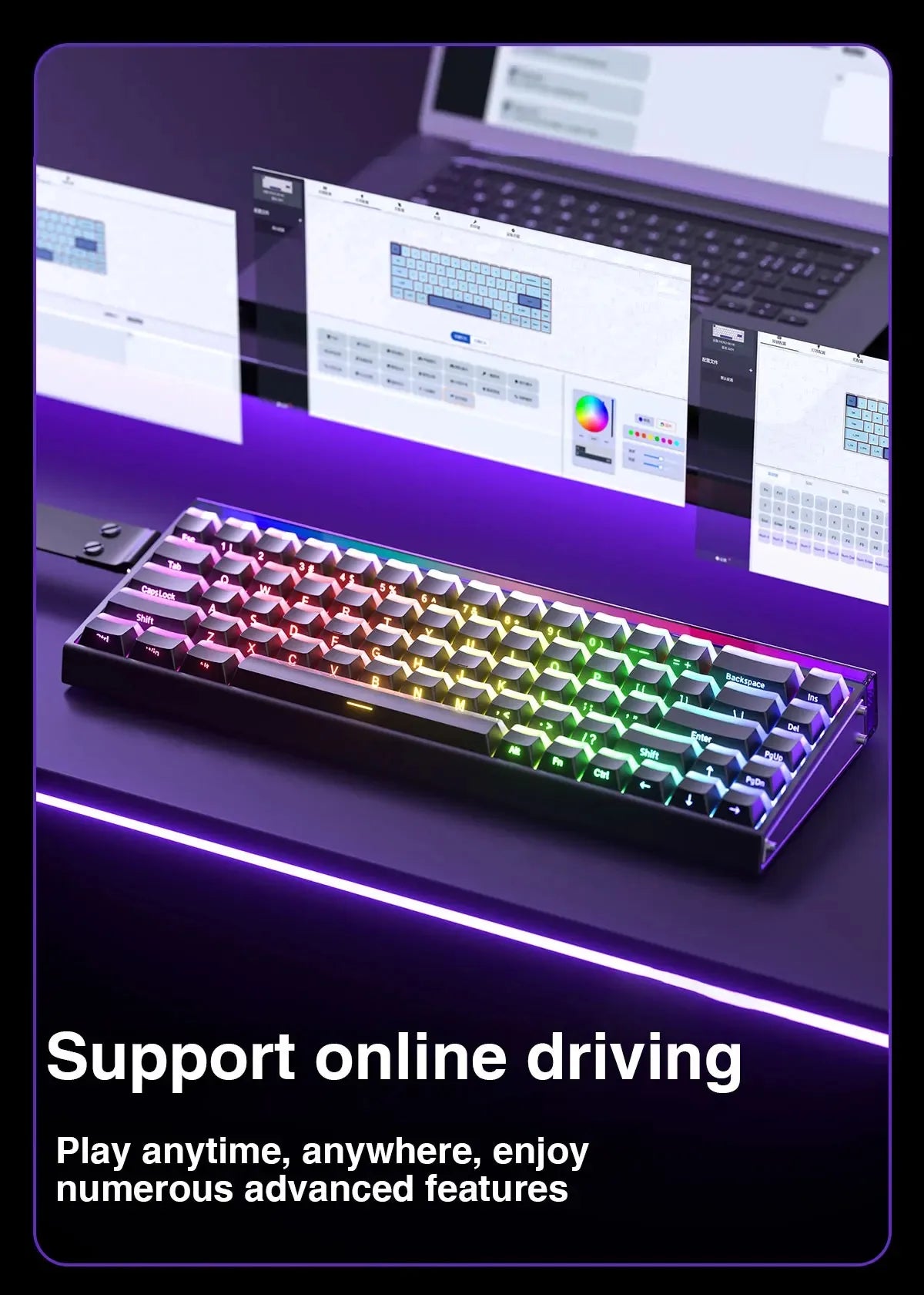 AULA HERO 68HE Magnetic Switch Keyboard – Rapid Trigger, 8K Polling, Hot-Swap, RGB, 68% Layout