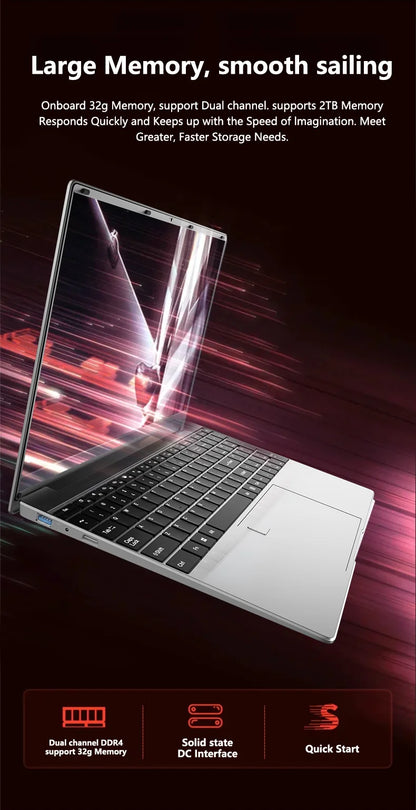 LENO 15.6" Laptop | Intel Pentium | 16–32GB RAM | Up to 2TB SSD | Windows 11 Pro | FHD Display | Office & Study