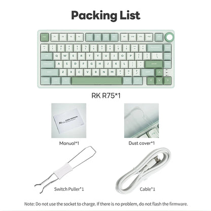 Royal Kludge RK R75 Brazilian Gasket Mechanical Keyboard – 80-Key, Hot-Swap, RGB, MDA PBT Keycaps