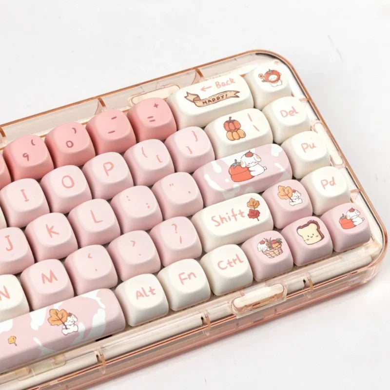 MOA Profile Cute Fall Puppy Gradient Keycap Set – Mechanical Keyboard