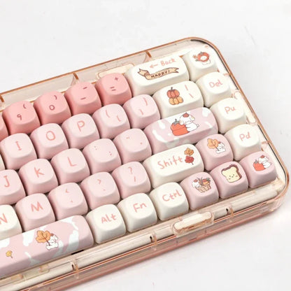 MOA Profile Cute Fall Puppy Gradient Keycap Set – Mechanical Keyboard