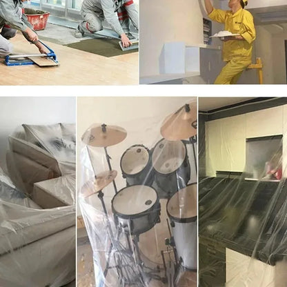 Disposable Self-Adhesive Dustproof Film – Cuttable Furniture & Room Cover