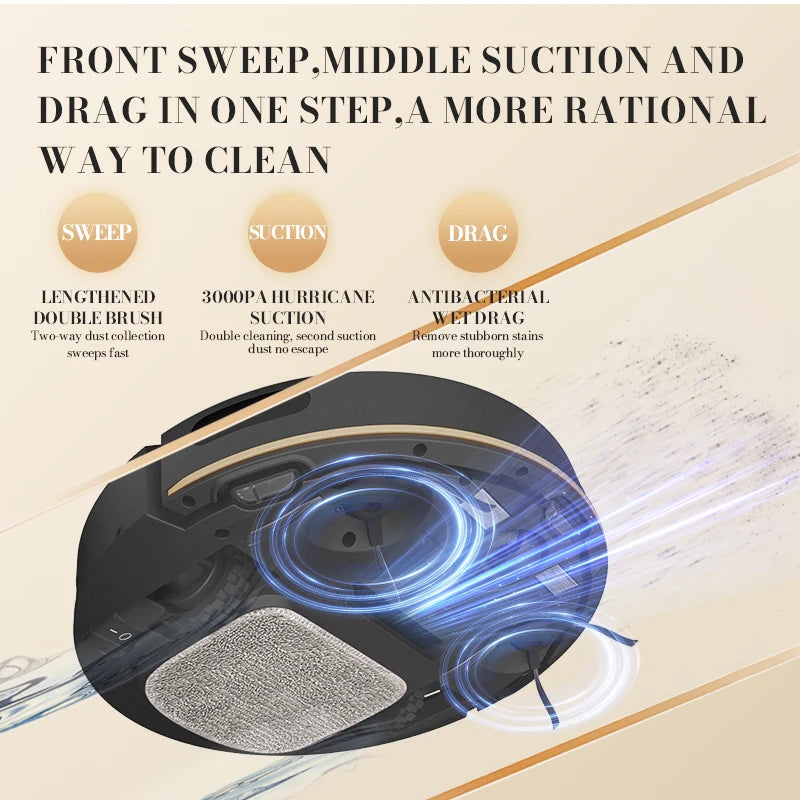 3-in-1 Intelligent Robot Vacuum Cleaner – Sweep, Mop & APP Control