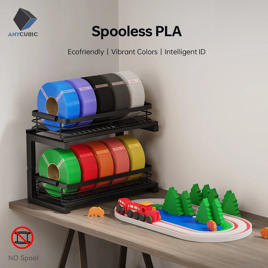 ANYCUBIC 10KG Spooless PLA Filament 1.75mm – Refill for Kobra 3 & S1C