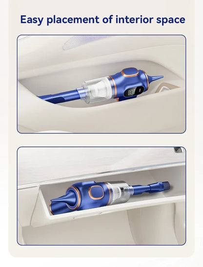 XMSJ Cordless Handheld Vacuum Cleaner – Wet & Dry, 120W, LCD, 2H Battery, Home & Car