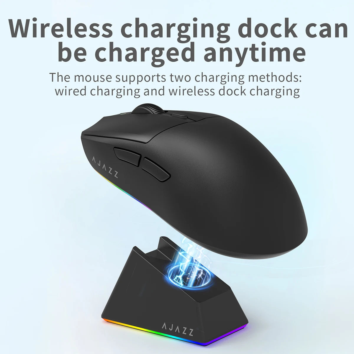 AJAZZ AJ139 V2 MC Wireless Gamer Mouse with Dock PAW3311 Gaming Sensor 12000DPI Max Tri-mode Connect Mice for Laptop PC