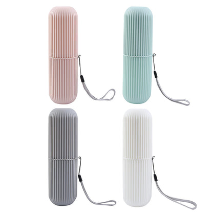 Portable Toothbrush & Toothpaste Holder Case – Travel & Camping Storage Box
