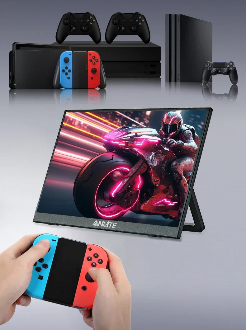 Anmite 14"/16" Portable Touch Monitor — 1200P HDR, 16:10, Low Blue Light