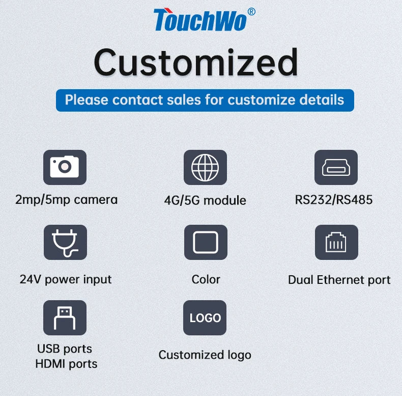 TouchWo Interactive Whiteboard by R.E.D. Shopping, 32-65 inch smart touch display with sleek modern design for collaborative use.
