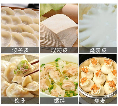 Electric Dumpling Wrapper Machine – 110V/220V, Round & Square Wonton Skin Maker, Commercial