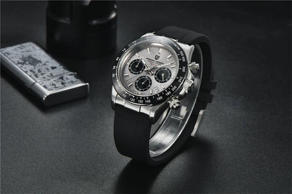 PAGANI DESIGN Men's Luxury Chronograph Watch – 100M Waterproof, Quartz Sport Wristwatch, Gift