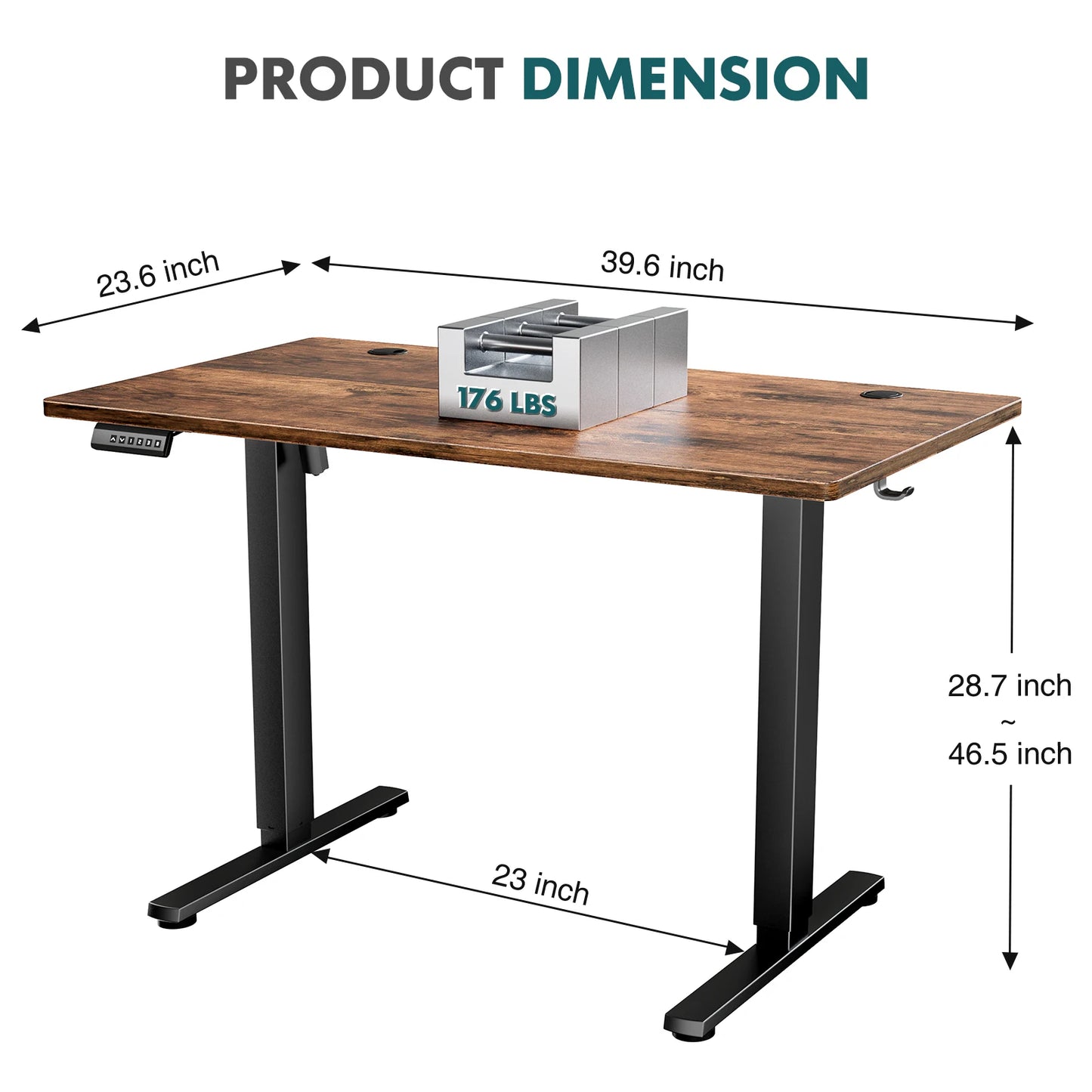JHK Ergonomic Electric Standing Desk – Large Height Adjustable Home Office & Gaming Desk