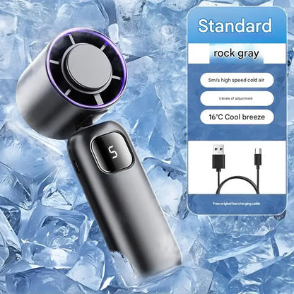 Portable Rechargeable Turbo Fan – Handheld & Desktop, Camping & Office Use