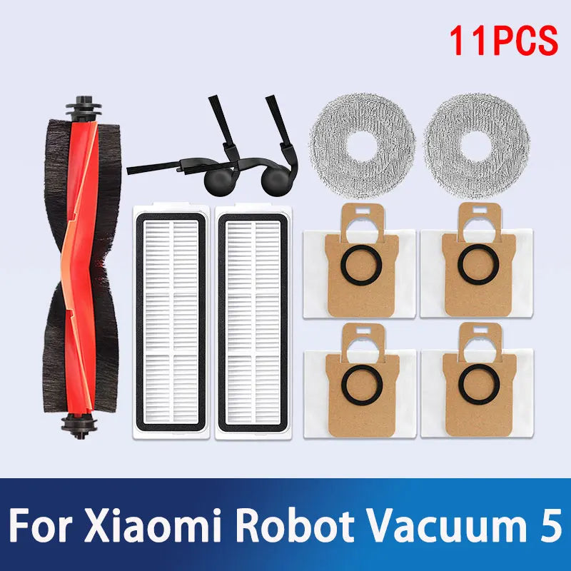 Xiaomi Robot Vacuum 5 / OV31GL Replacement Parts | Main Brush, Side Brush, HEPA Filter, Mop, Dust Bag