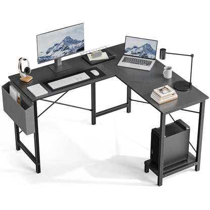 JHK L-Shaped Gaming Desk 50" with CPU Shelf & Side Bag