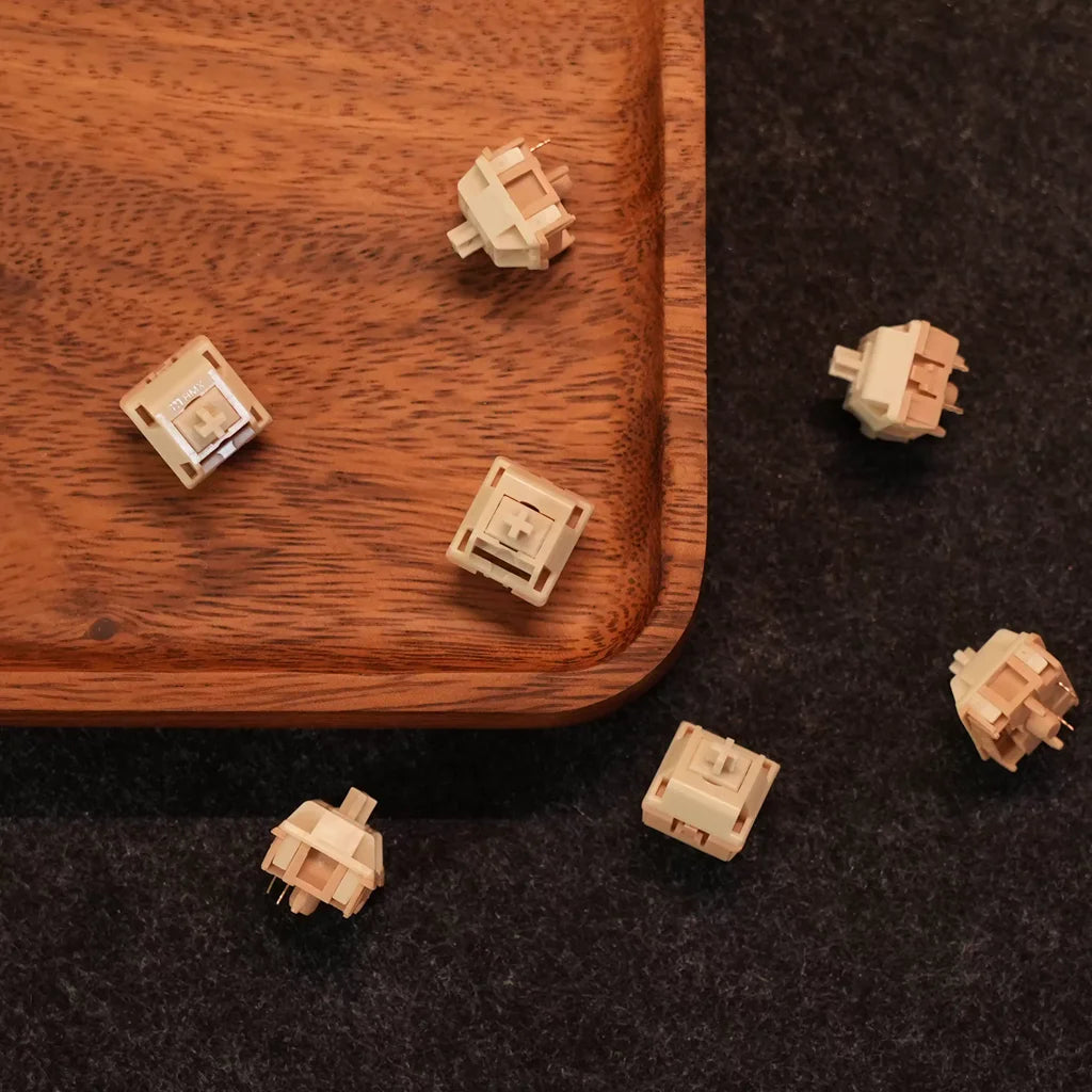 HMX Sandstorm Mechanical Keyboard Switches – 5-Pin, 37g/42g/50g Tactile, Pre-Lubed